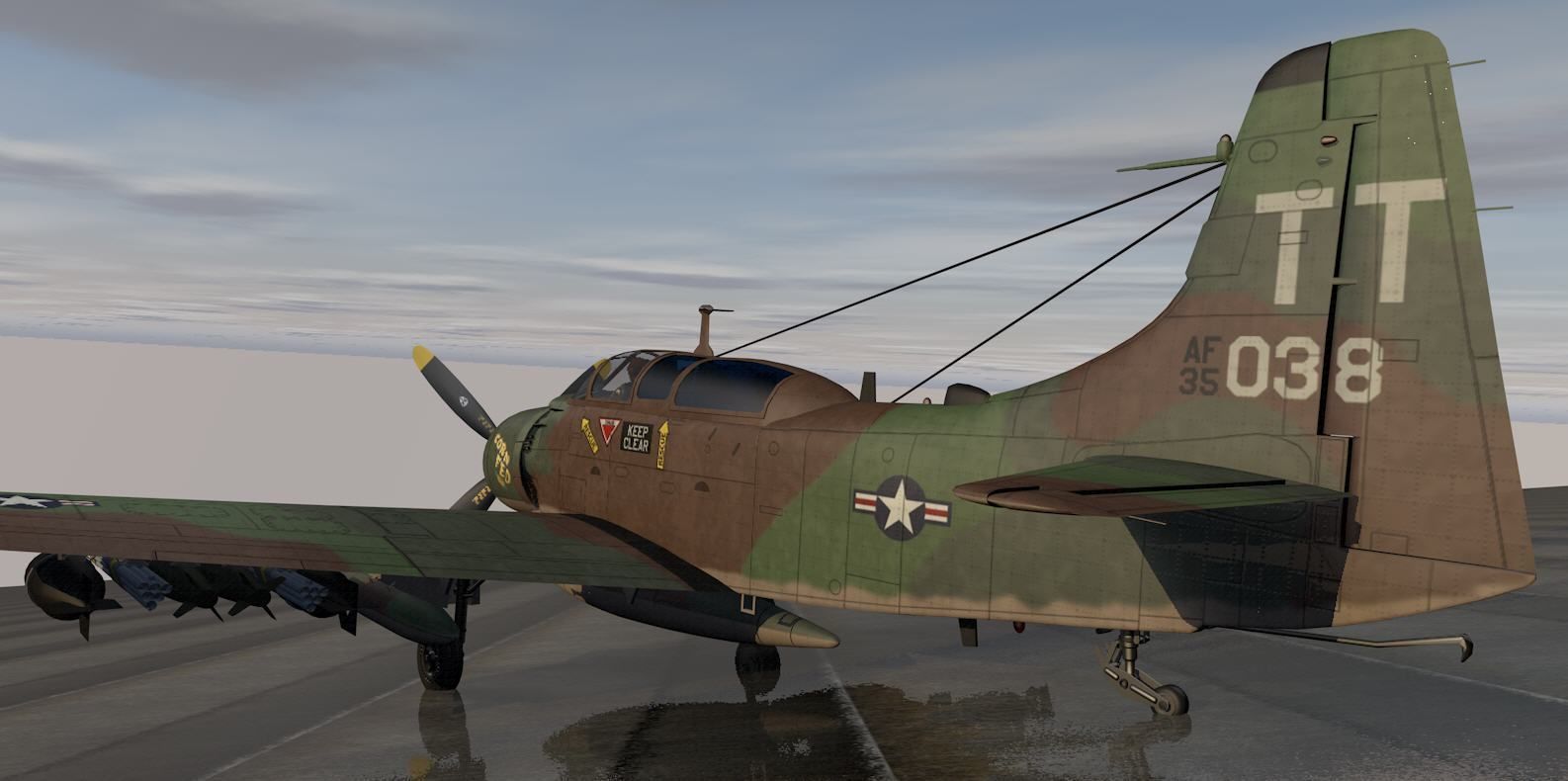 Douglas A-1E or AD-5 Skyraider 3D model_9