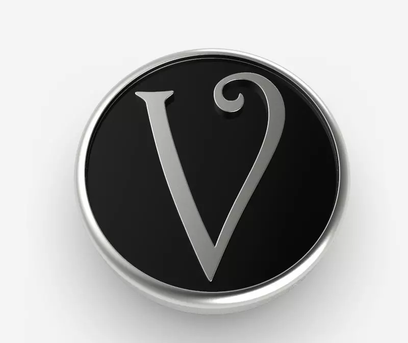 Alphabet Latin V 3D print model_0