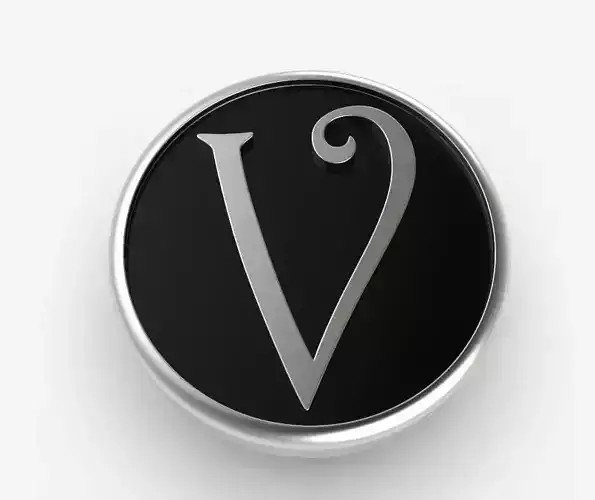 Alphabet Latin V 3D print model