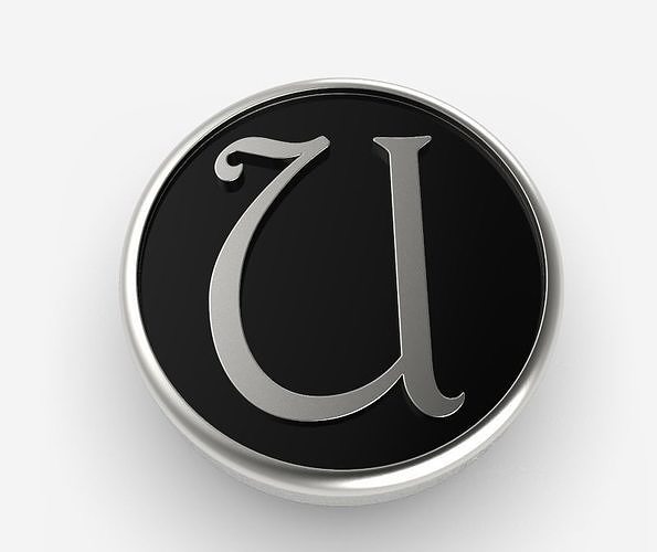 Alphabet Latin U 3D print model