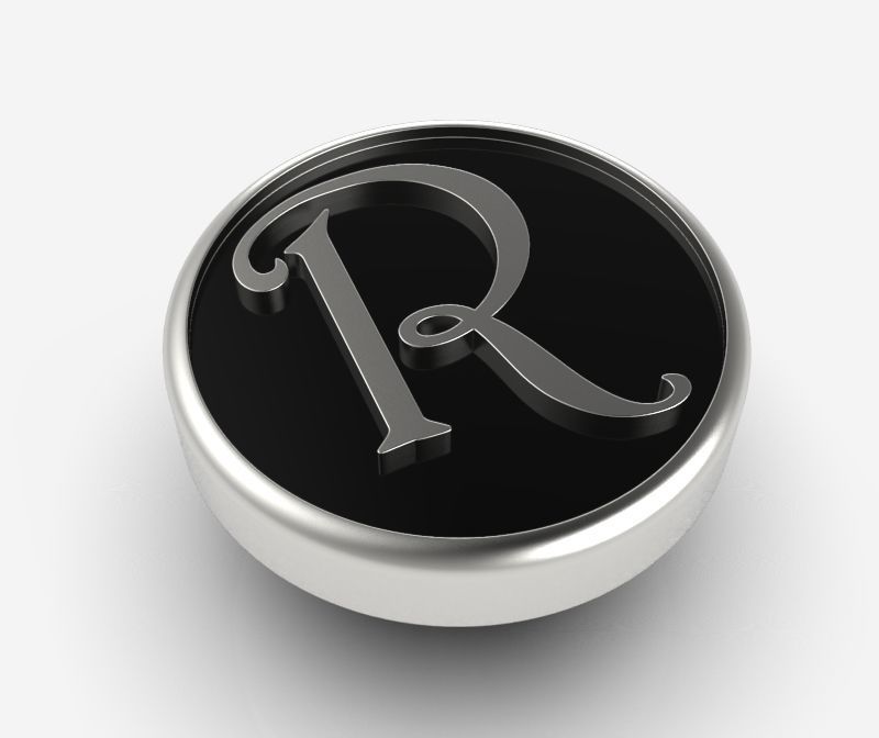 Alphabet Latin R 3D print model_1