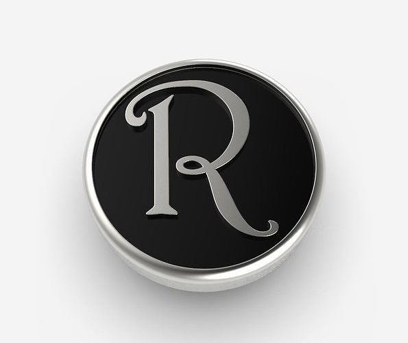 Alphabet Latin R 3D print model