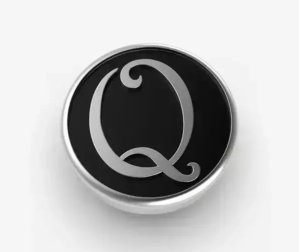 Alphabet Latin Q 3D print model