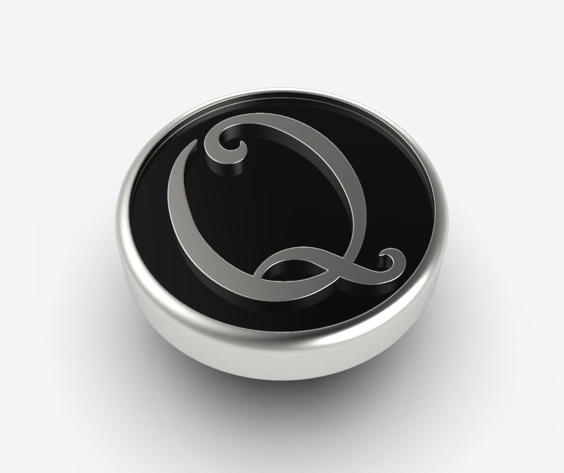 Alphabet Latin Q 3D print model_1