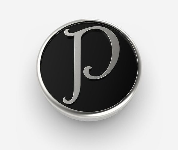 Alphabet Latin P 3D print model
