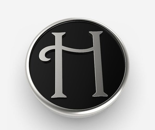 Alphabet Latin H 3D print model