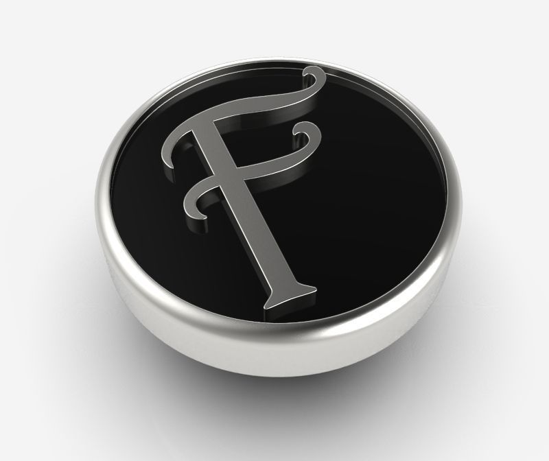 Alphabet Latin F 3D print model_1