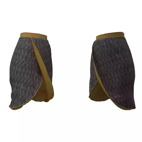 Petal skirt 3D model