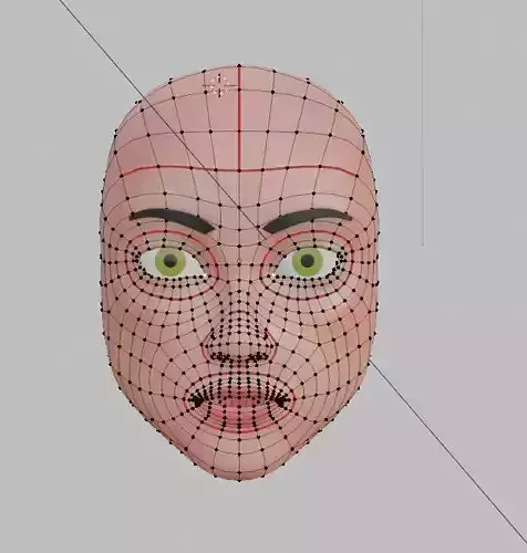 CHARACTER FACE Free low-poly 3D model