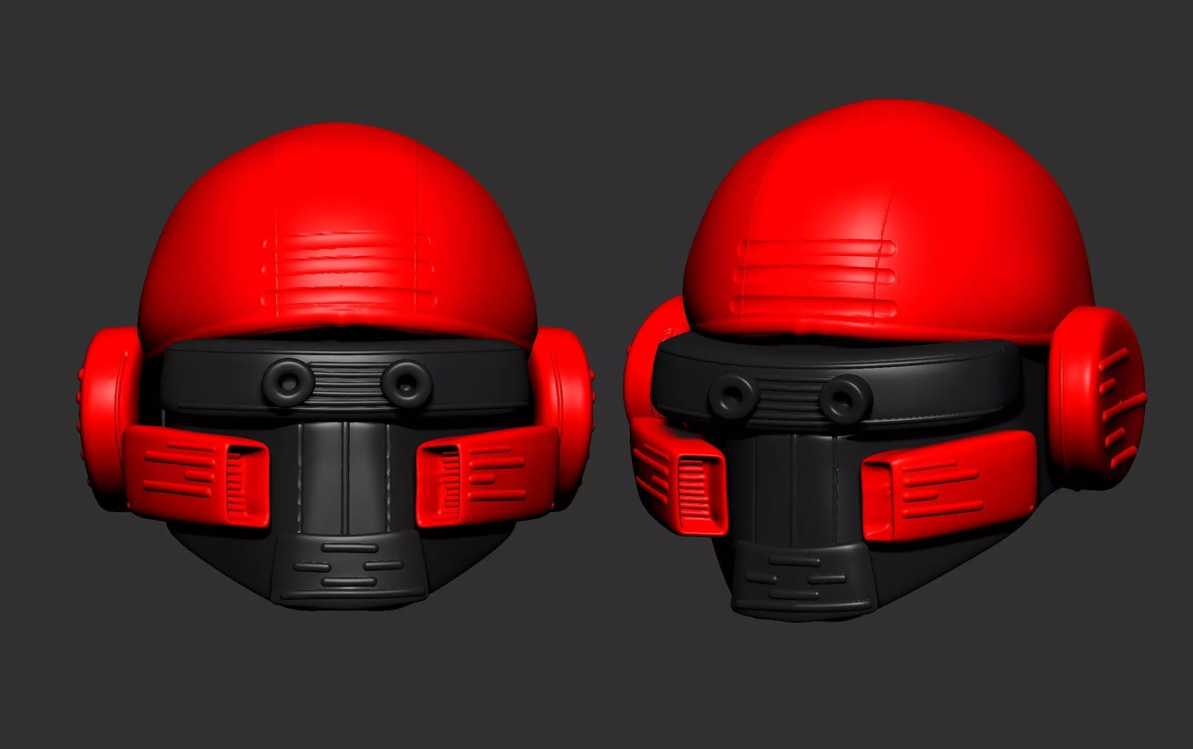 helmet high poly sculpt 3d printable 3D model_0