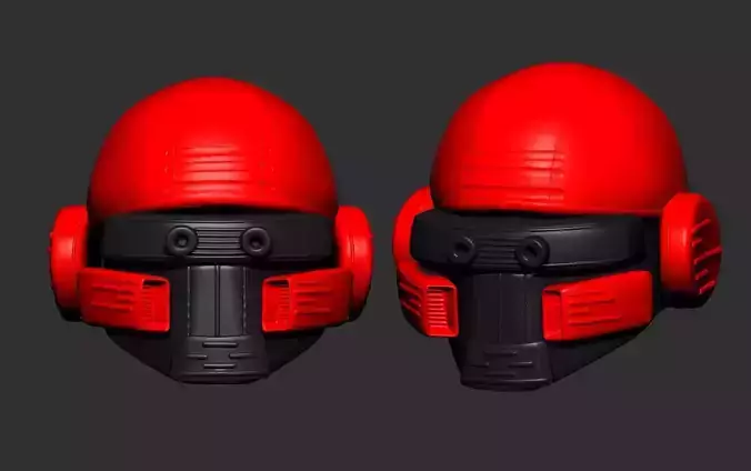 helmet high poly sculpt 3d printable 
