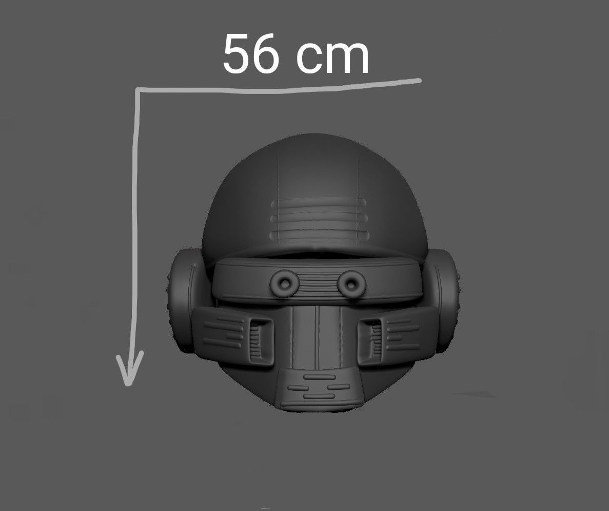 helmet high poly sculpt 3d printable 3D model_6