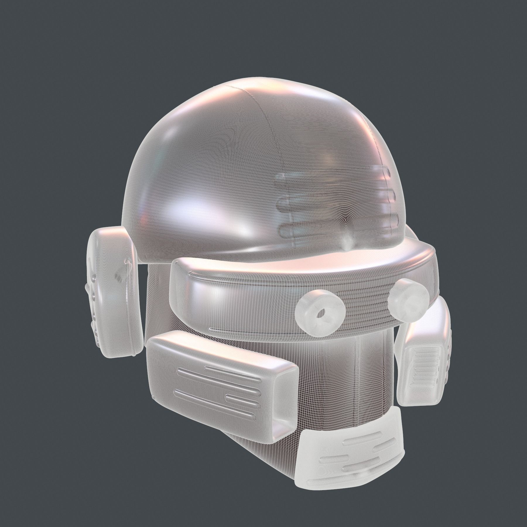 helmet high poly sculpt 3d printable 3D model_10