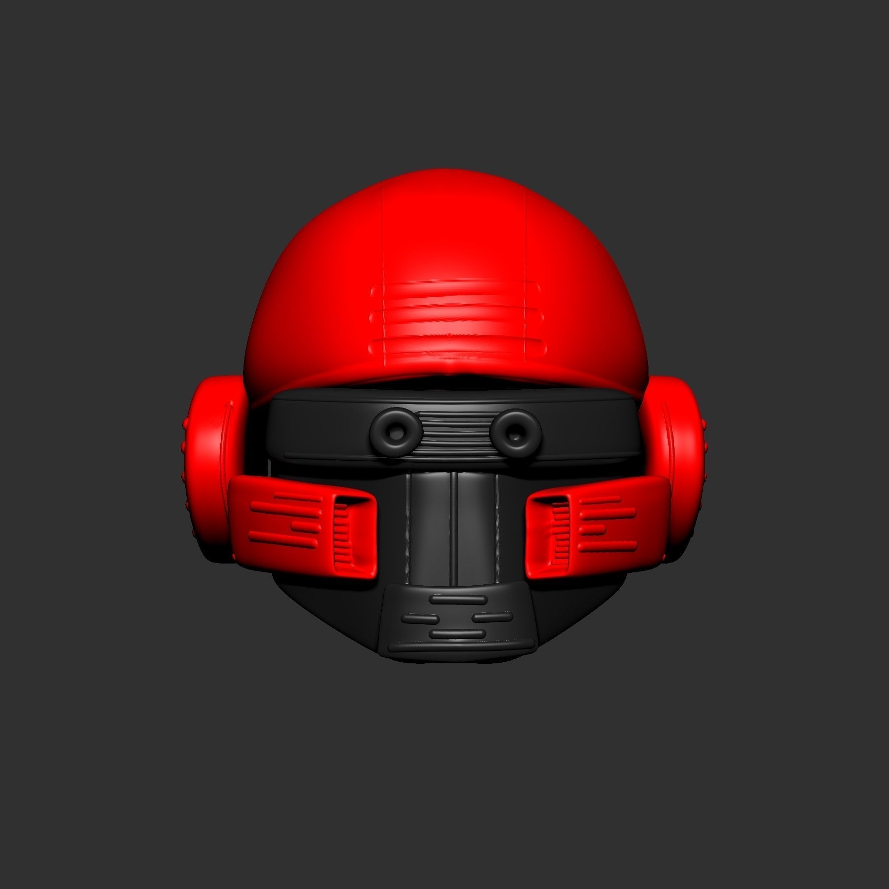 helmet high poly sculpt 3d printable 3D model_1