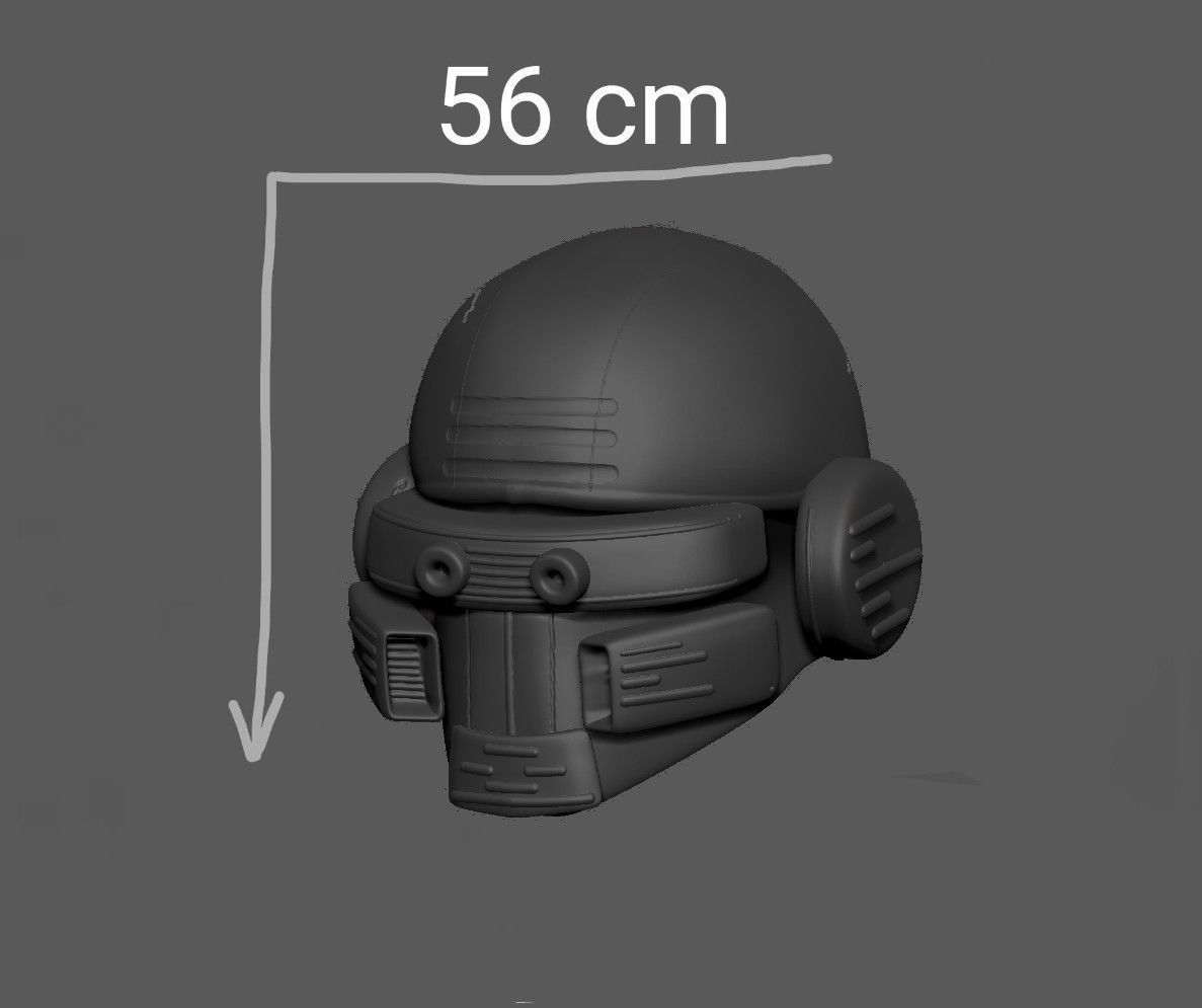 helmet high poly sculpt 3d printable 3D model_7