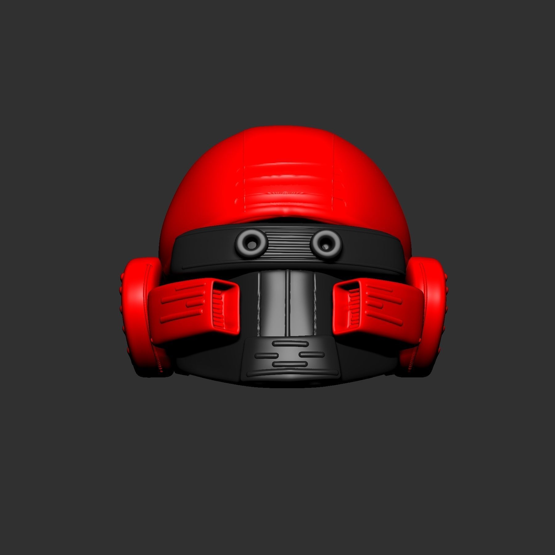 helmet high poly sculpt 3d printable 3D model_5