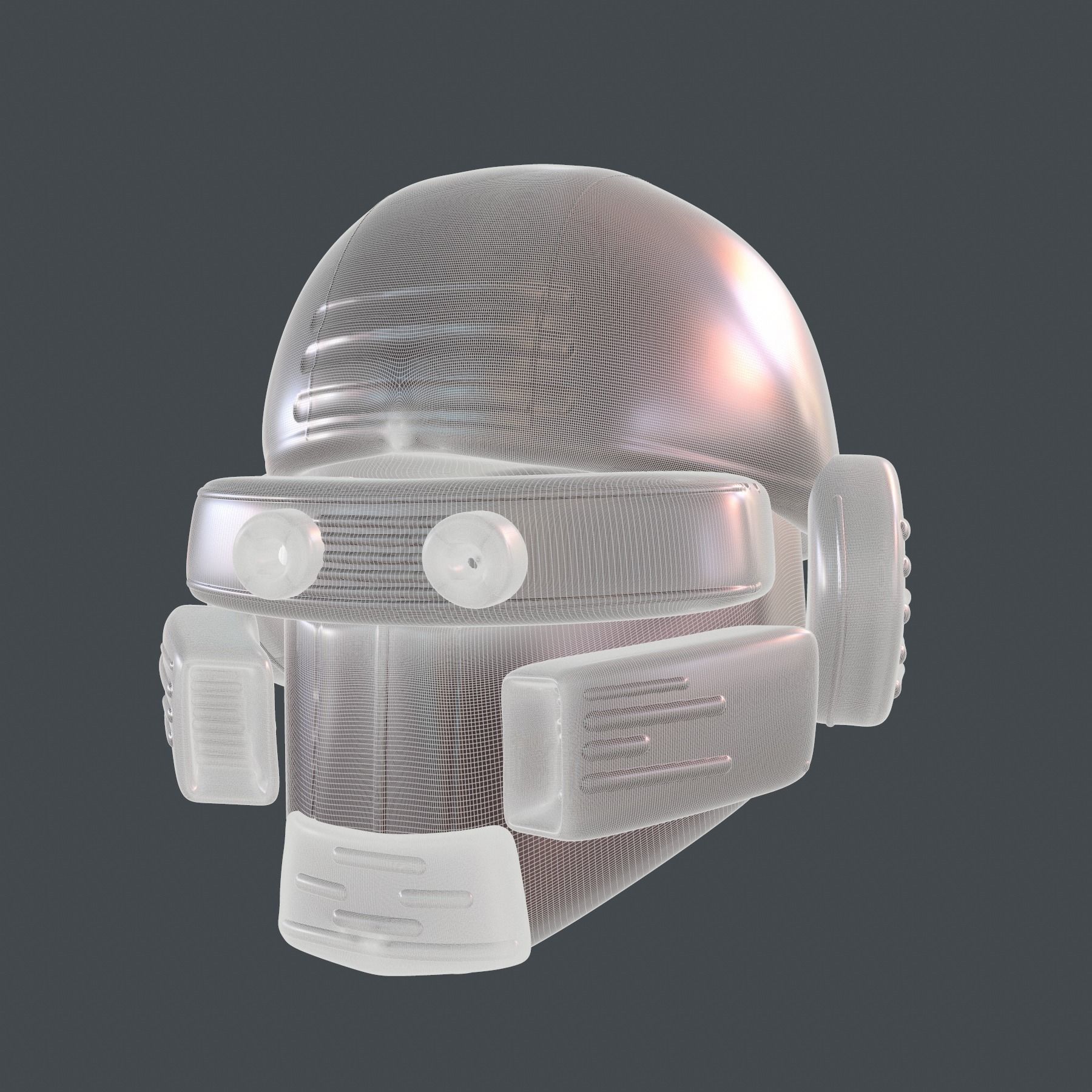 helmet high poly sculpt 3d printable 3D model_9