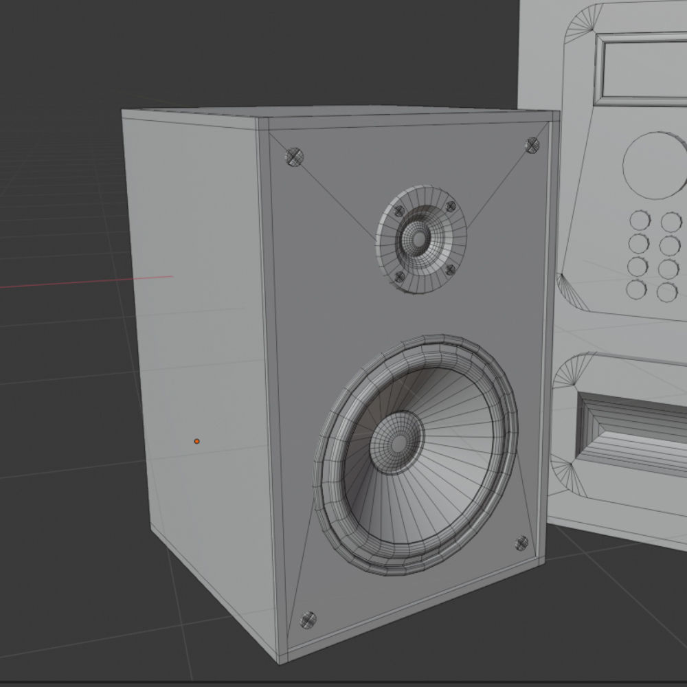Speaker system - system - system - system 3D model_5