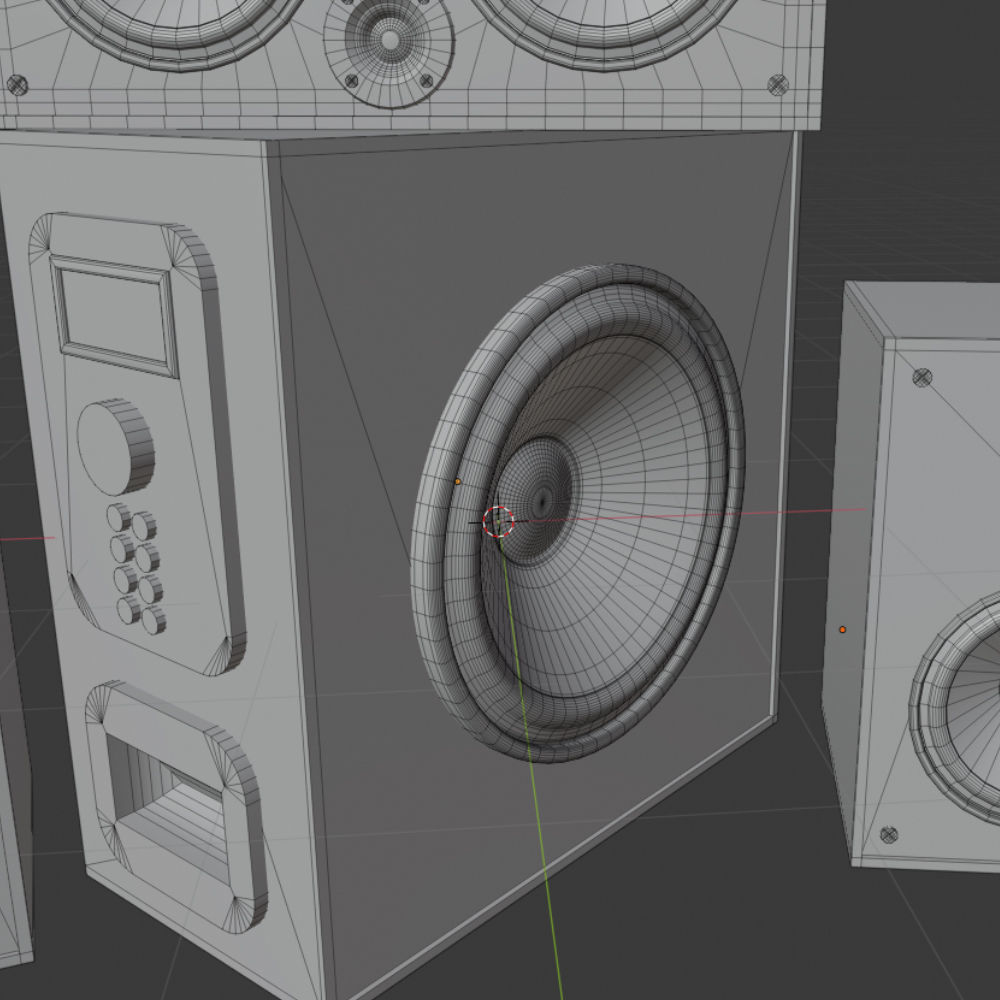 Speaker system - system - system - system 3D model_4