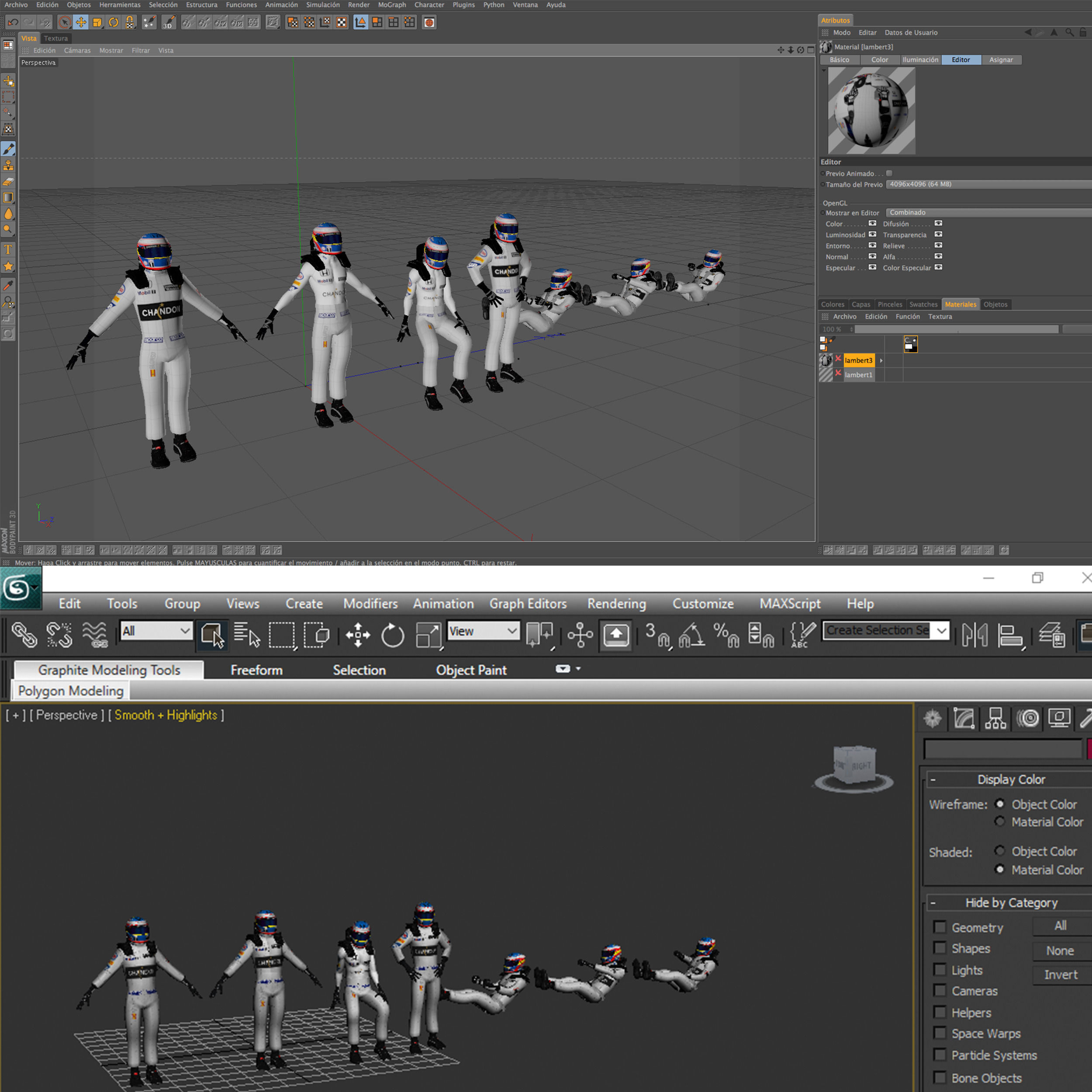 Fernando Alonso 2016 Low-poly 3D model_12