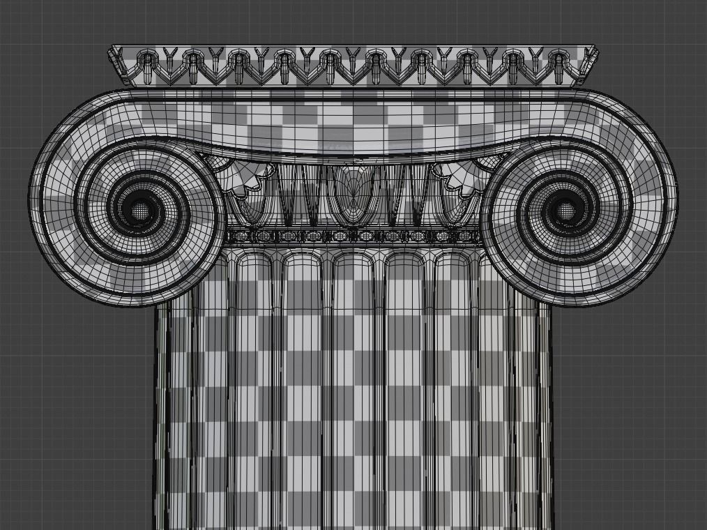 Classical greek columns 3D model_5