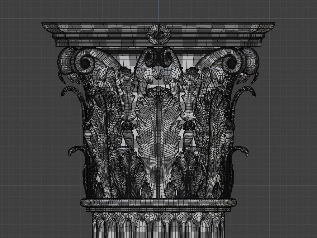 Classical greek columns 3D model_6