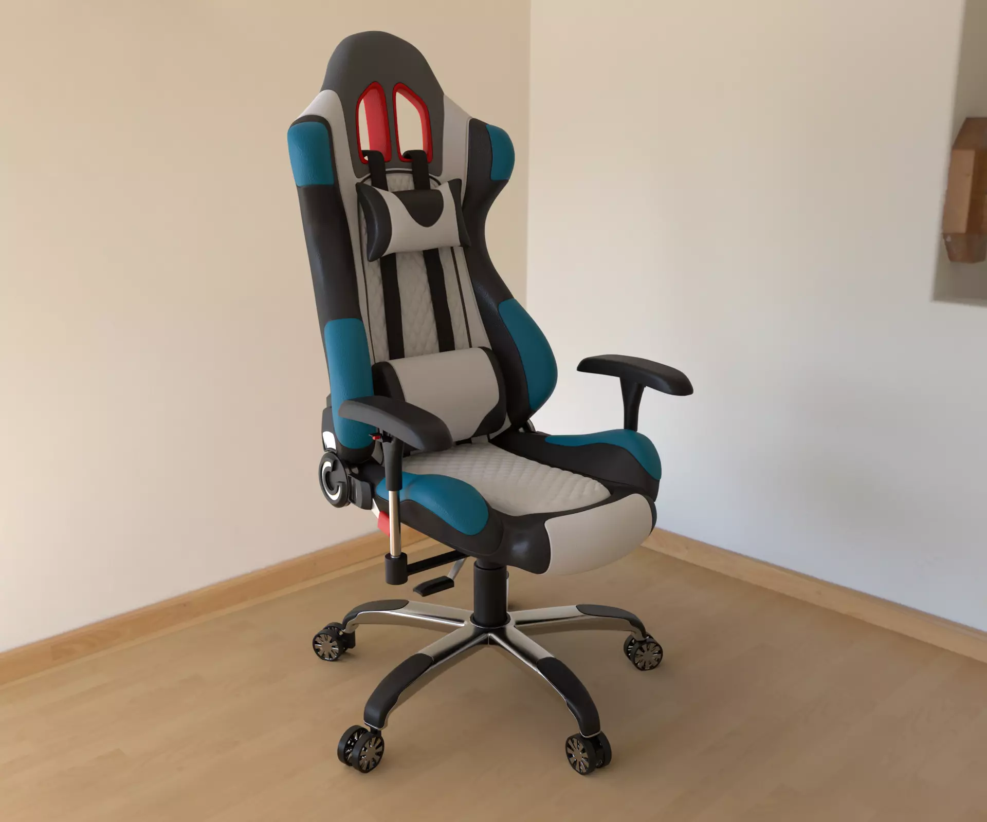 Gamer Chair Low-poly 3D model_0