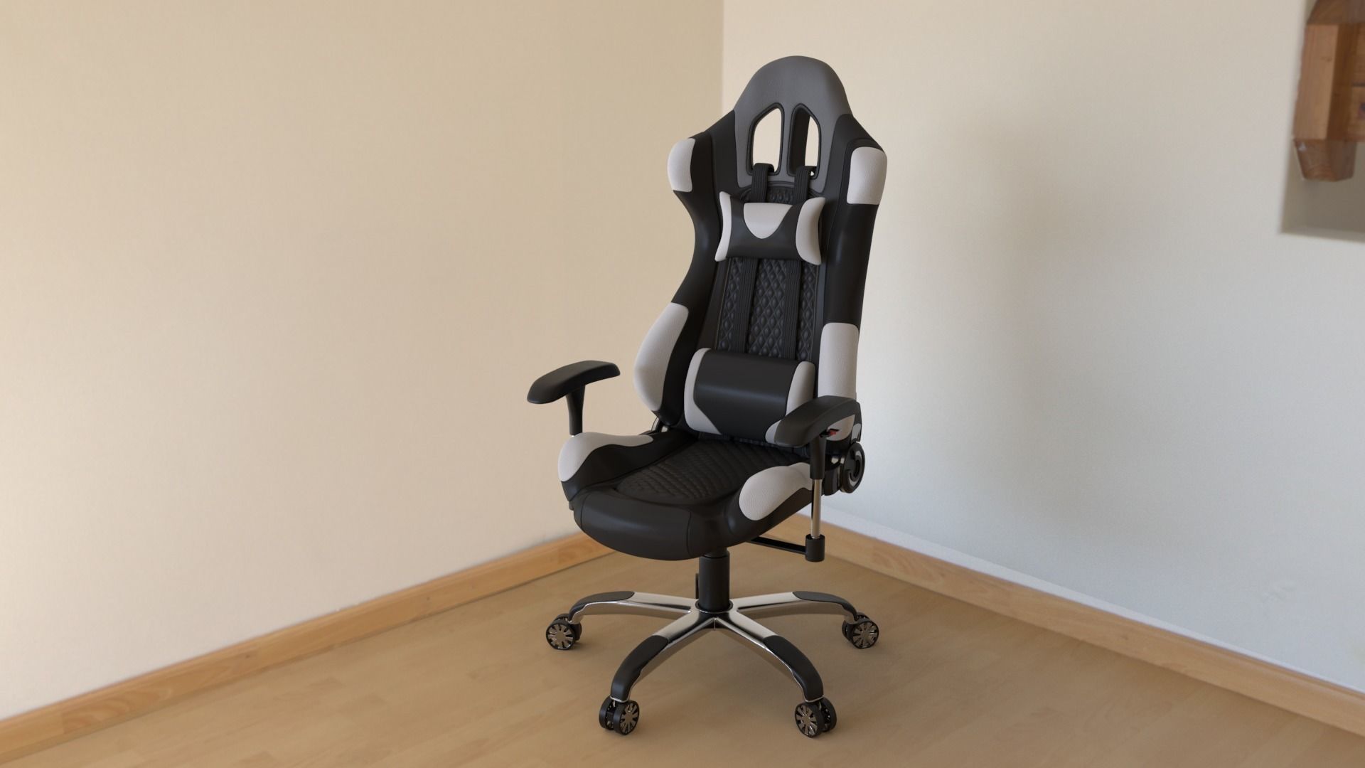 Gamer Chair Low-poly 3D model_11