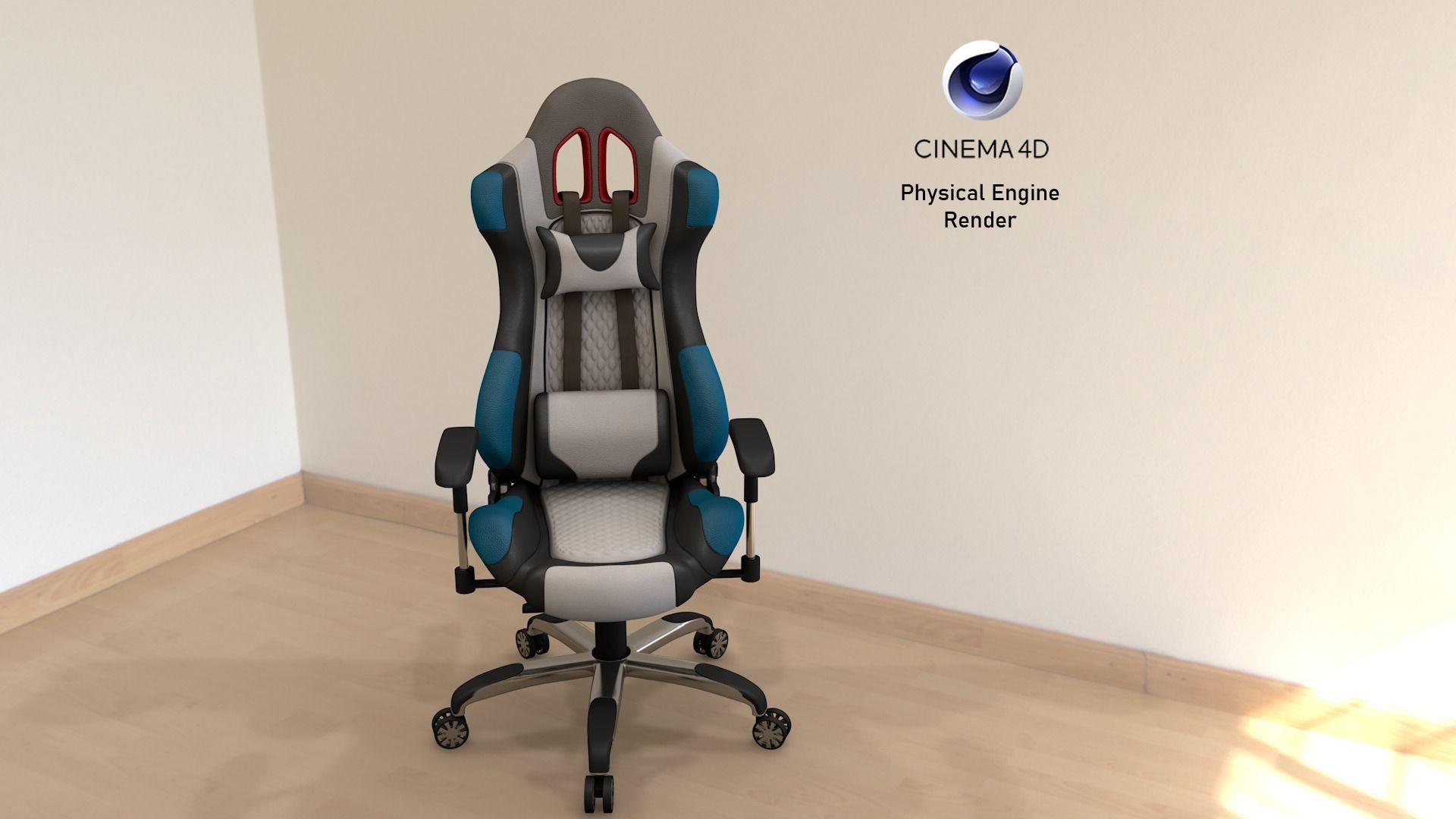 Gamer Chair Low-poly 3D model_7