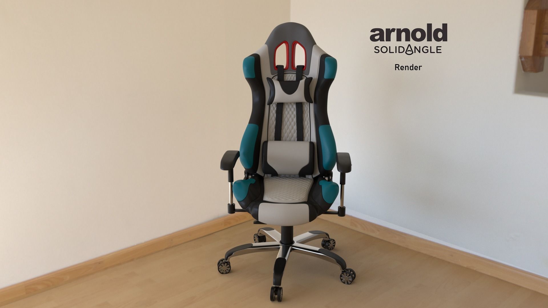 Gamer Chair Low-poly 3D model_3