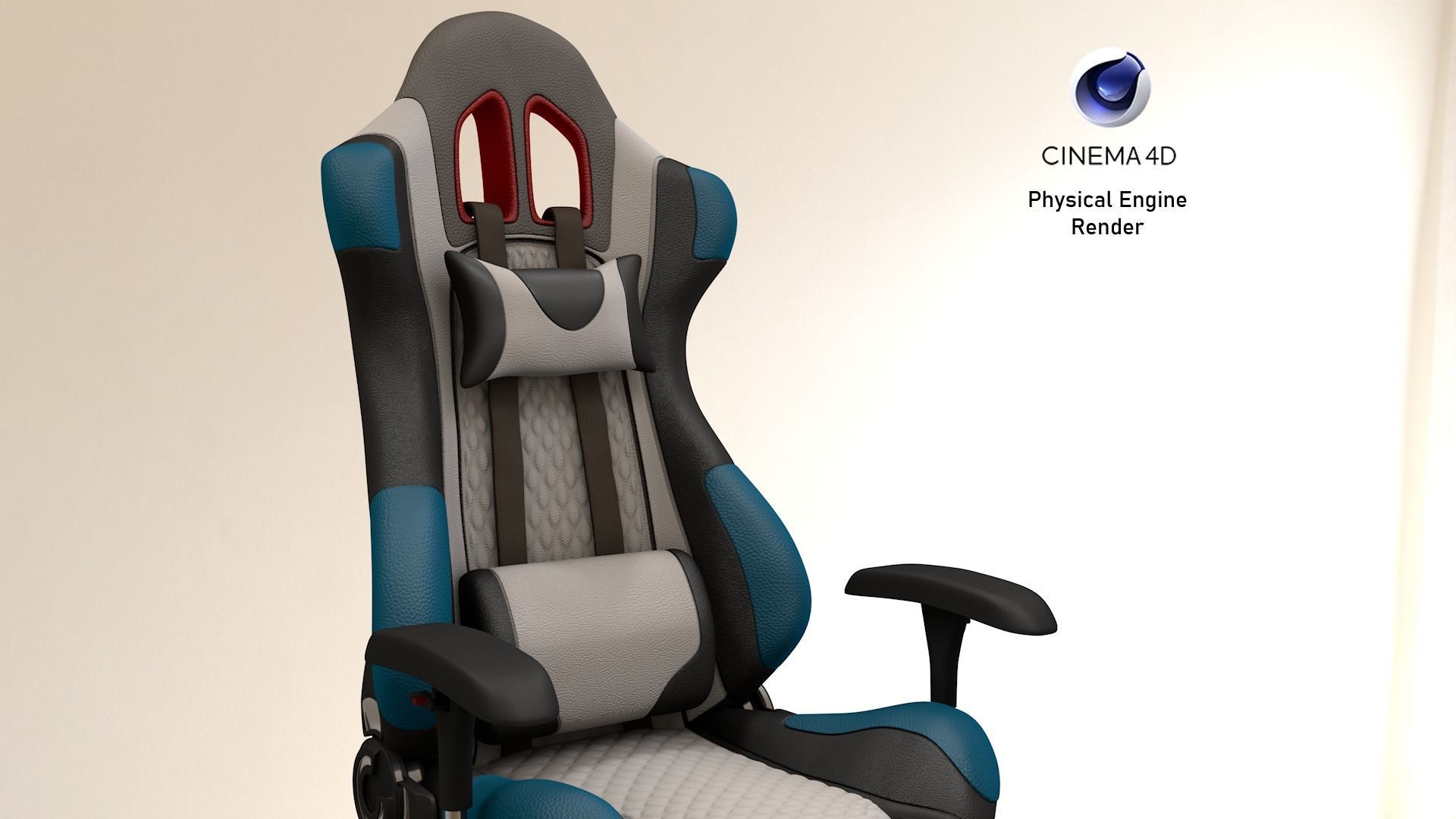 Gamer Chair Low-poly 3D model_8