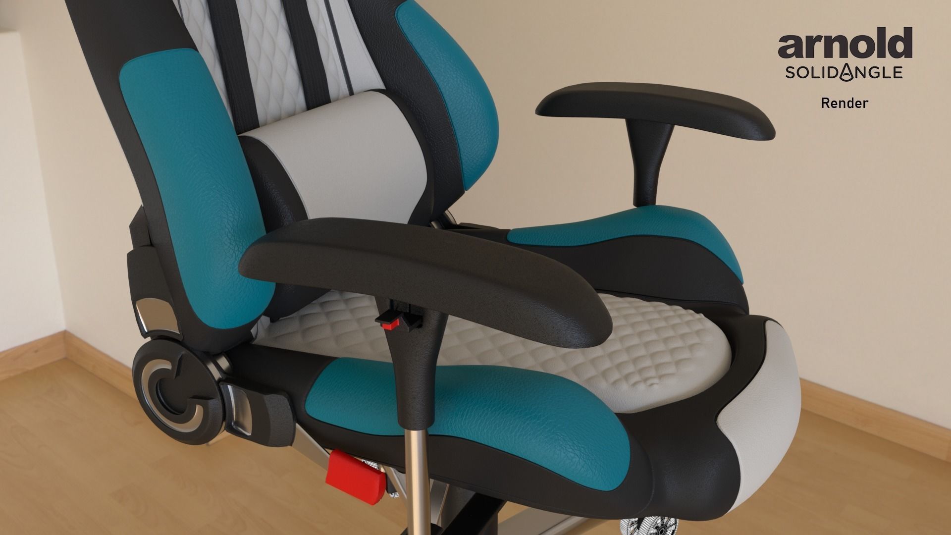 Gamer Chair Low-poly 3D model_5