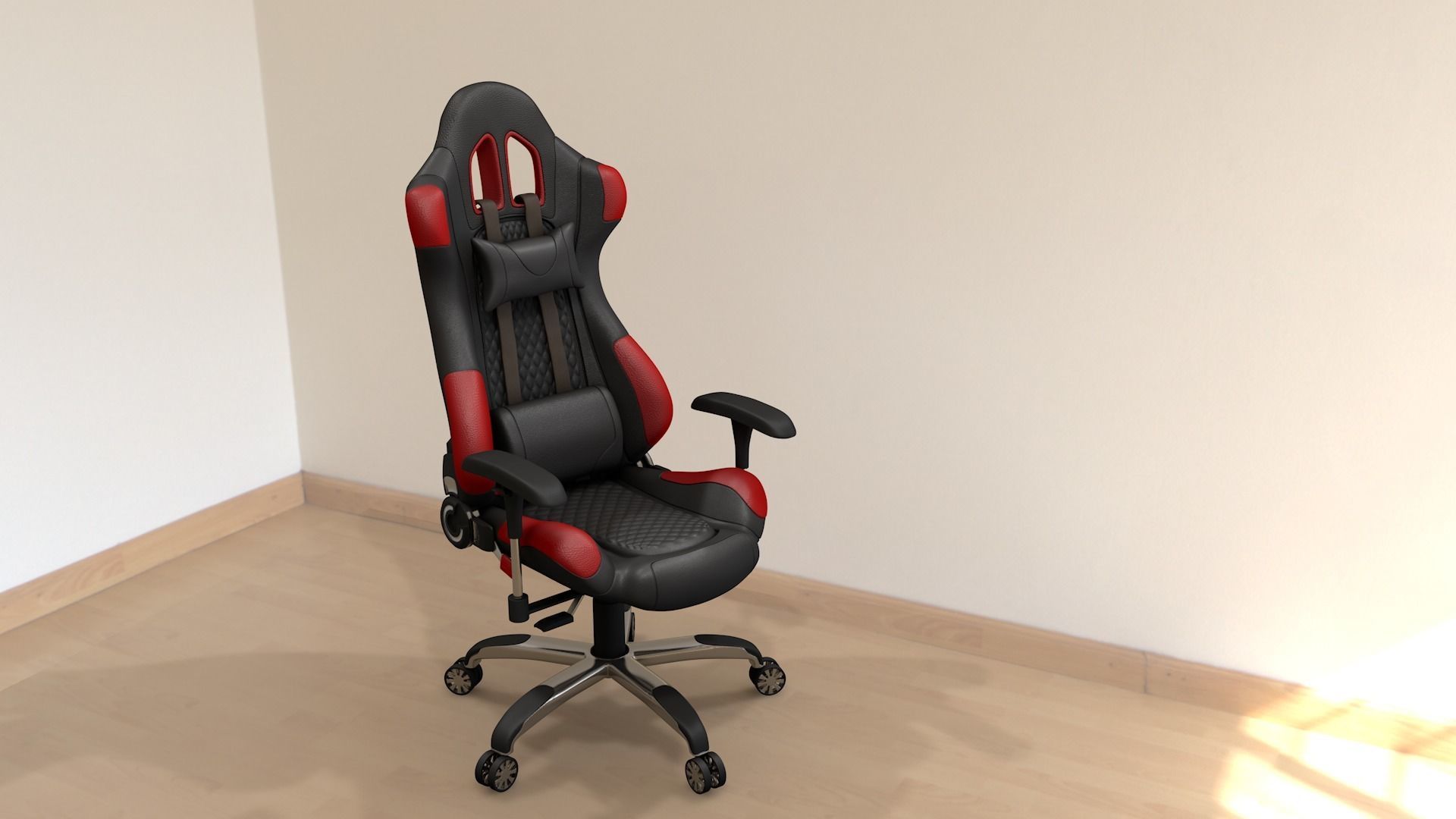Gamer Chair Low-poly 3D model_14