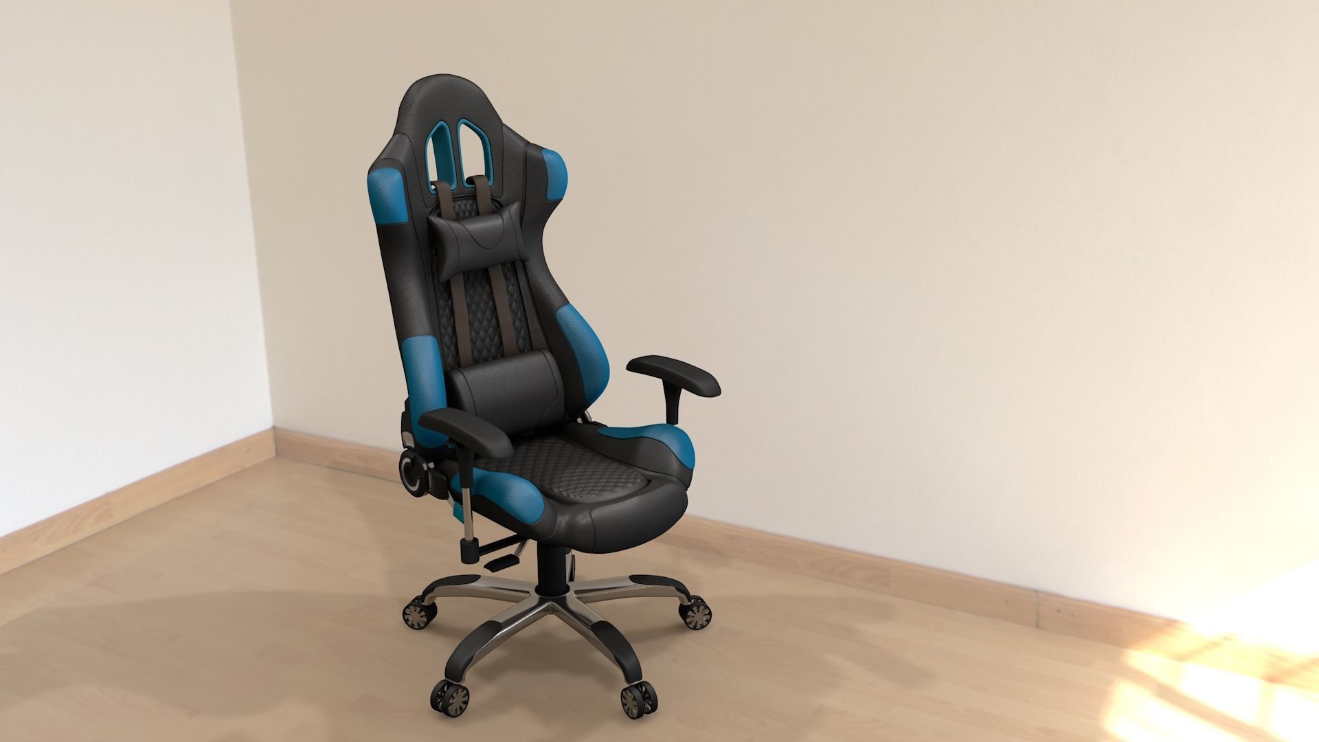 Gamer Chair Low-poly 3D model_15
