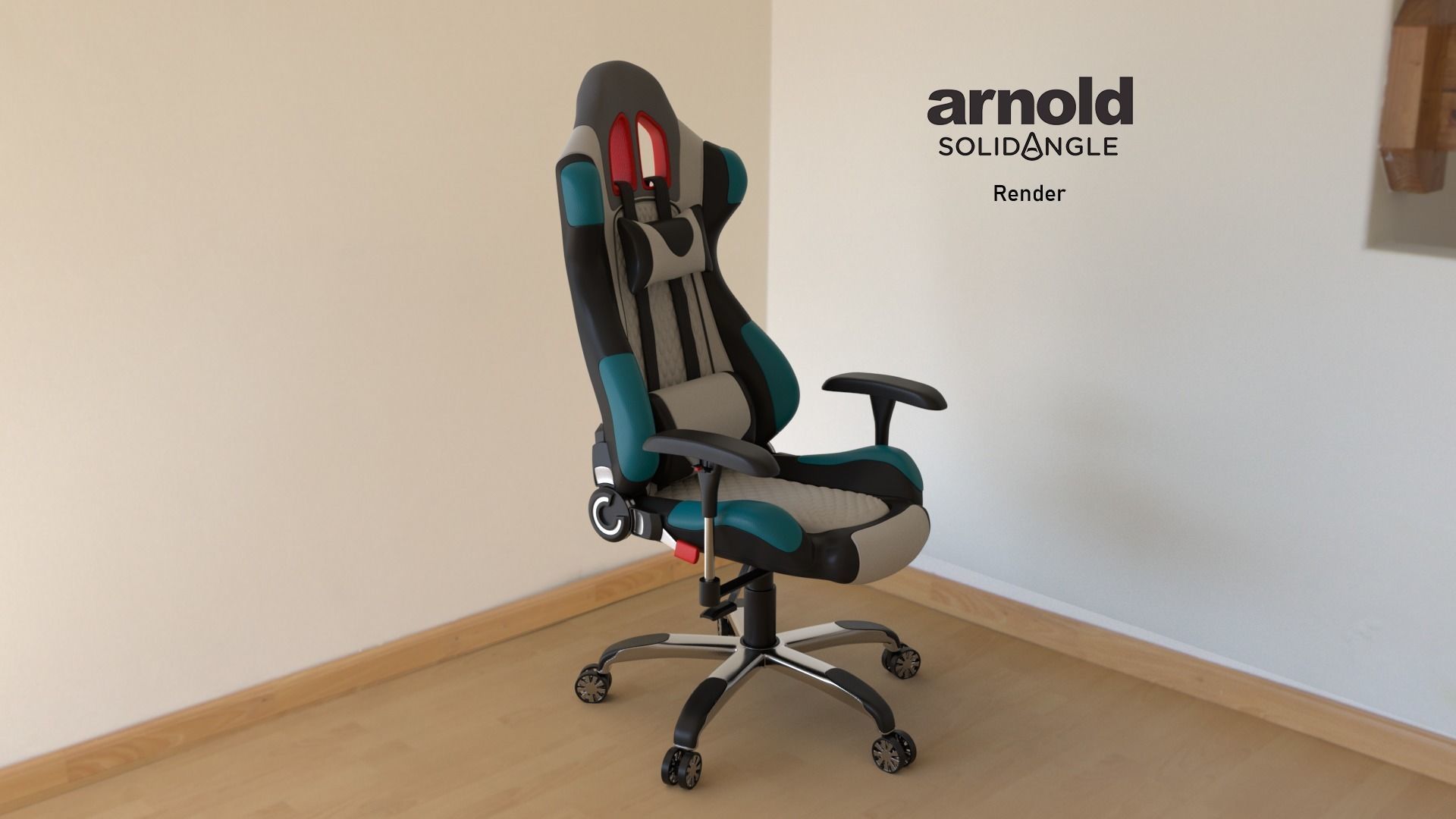 Gamer Chair Low-poly 3D model_1