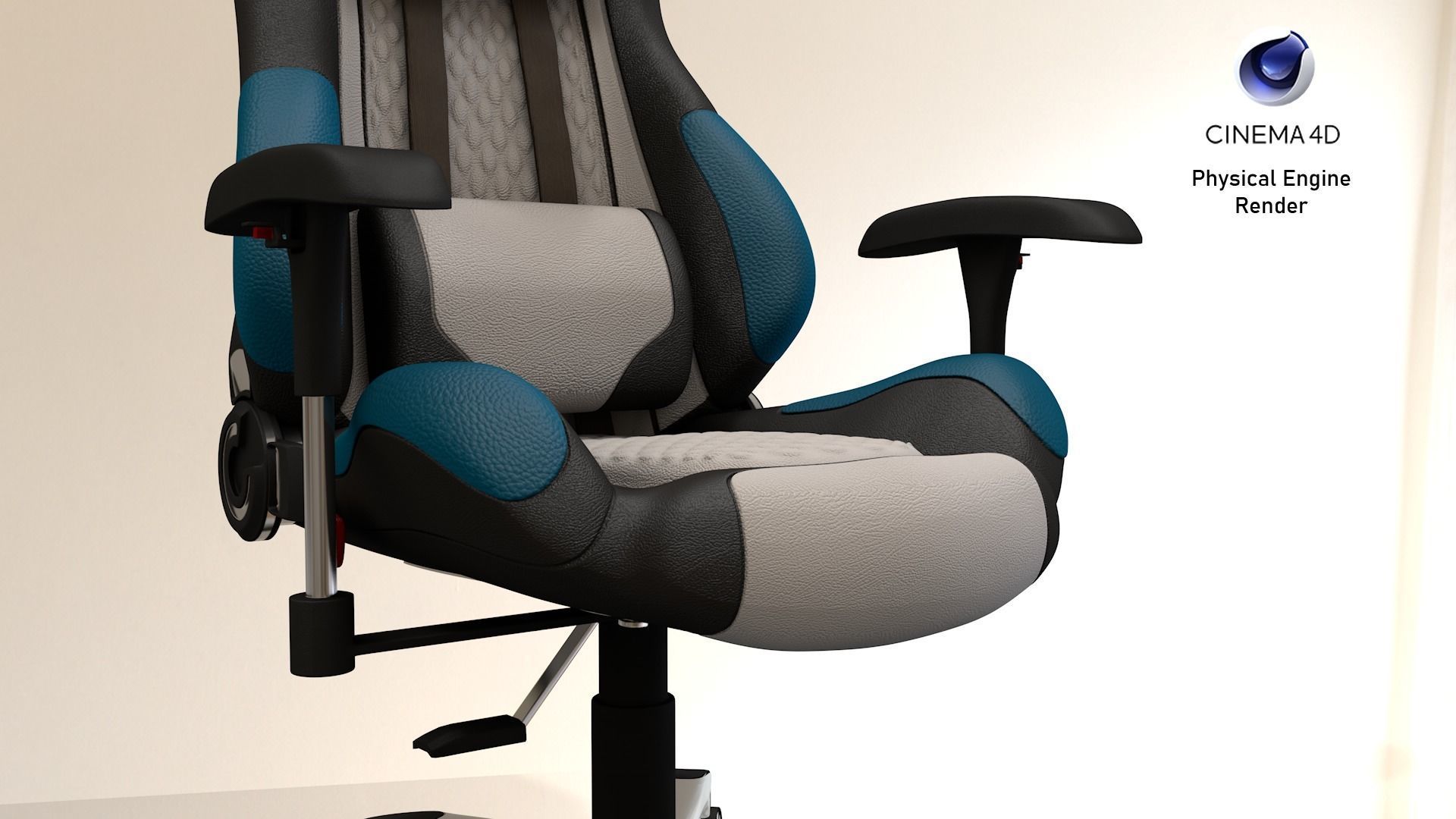 Gamer Chair Low-poly 3D model_9