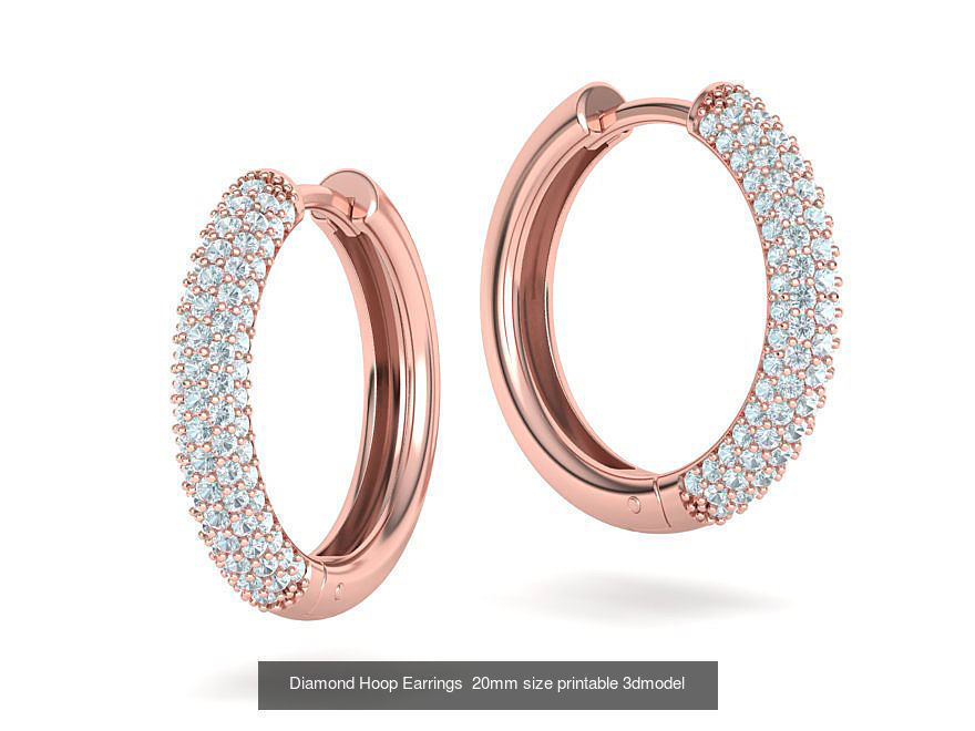 Hoop earrings Collection with discount 20mm size _3