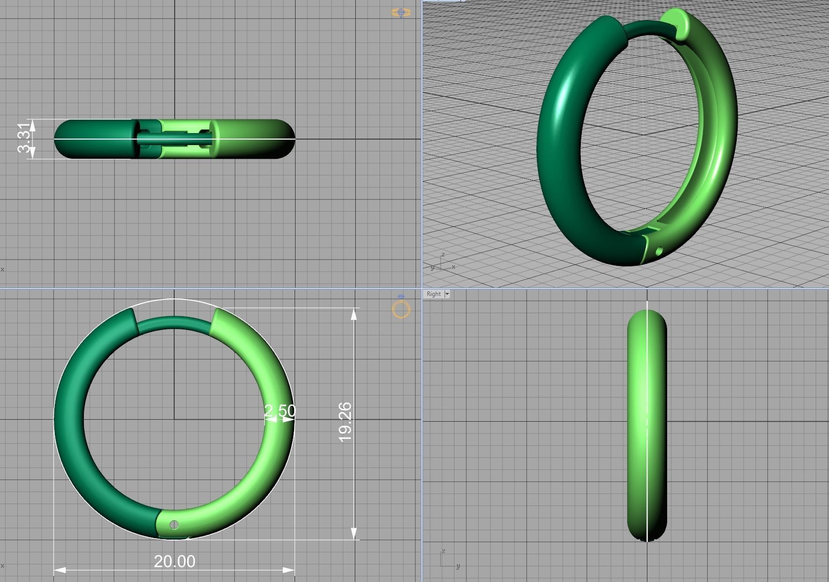 Hoop earrings Collection with discount 20mm size _7