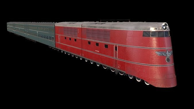 Breitspurbahn locomotive henschel 3D model