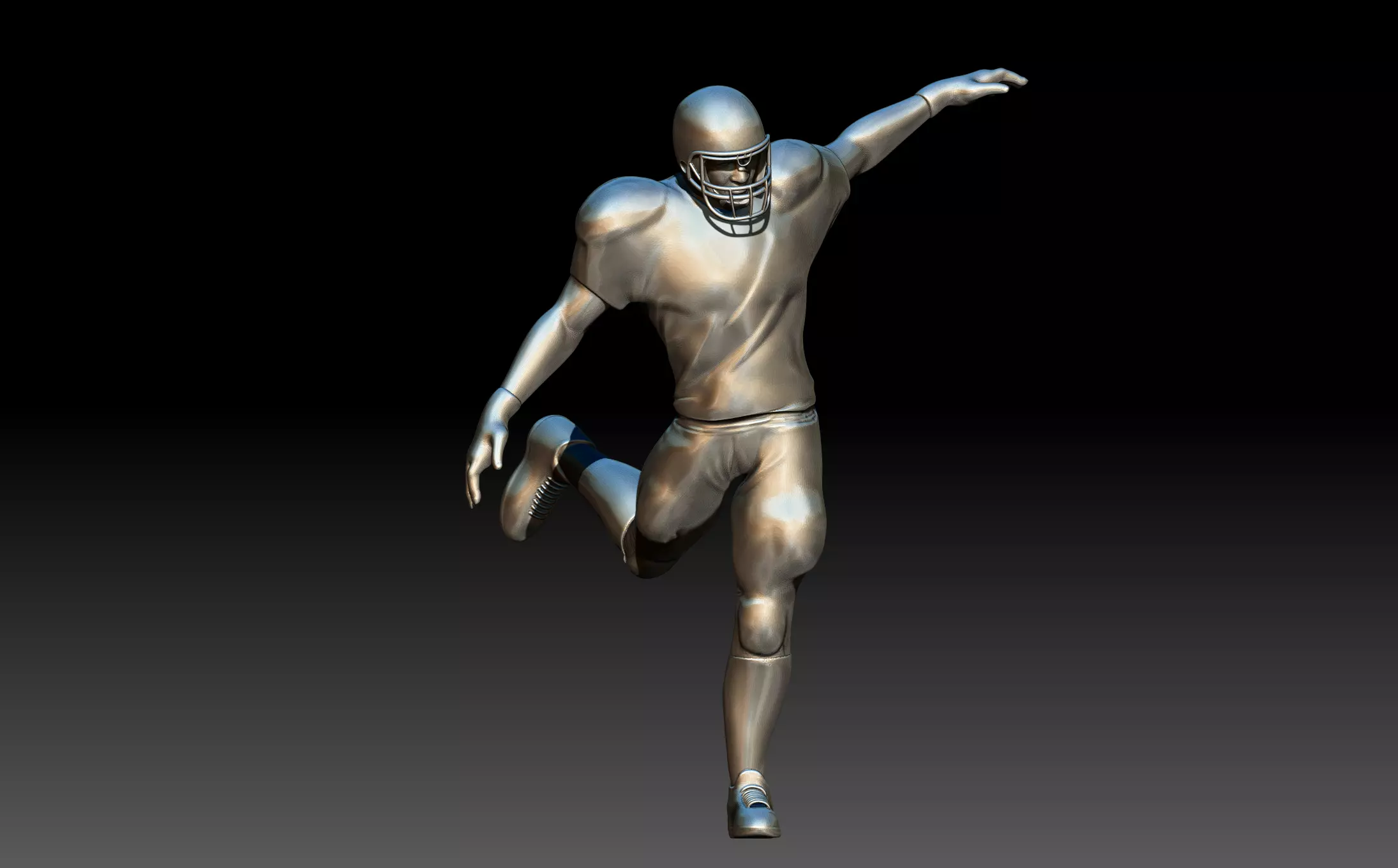 American footballer Pose 3D print model