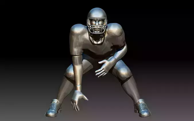 American footballer Pose 3D print model