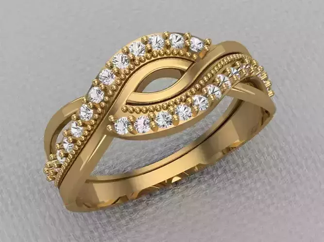 Infinity gem ring Gold - Silver