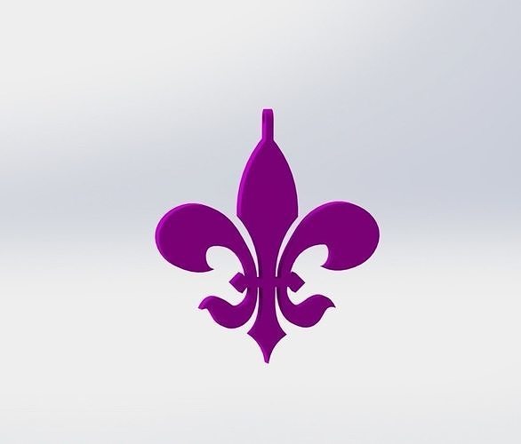 Fleur de Lys Keyring Free 3D print model