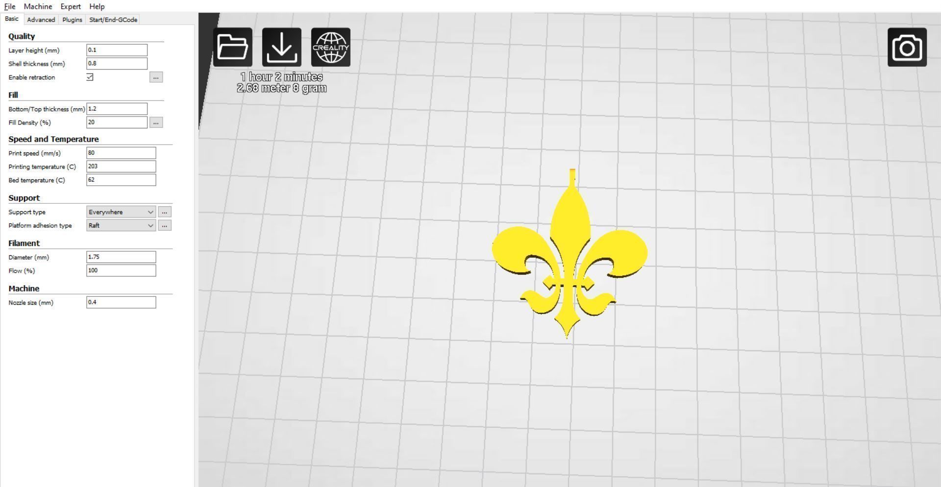 Fleur de Lys Keyring Free 3D print model_1