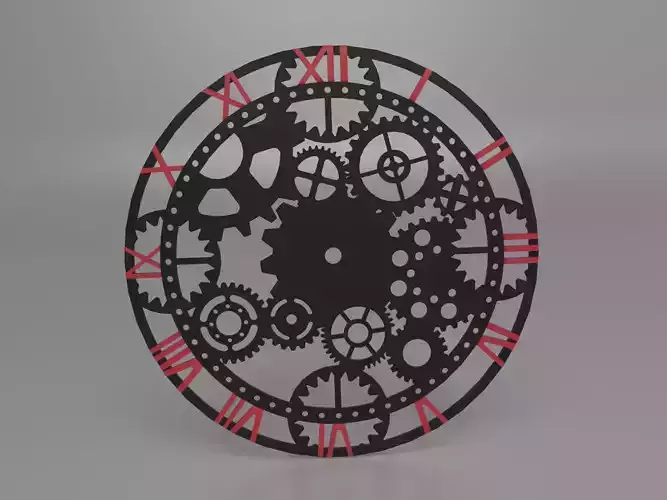 gear wall clock  3D print model