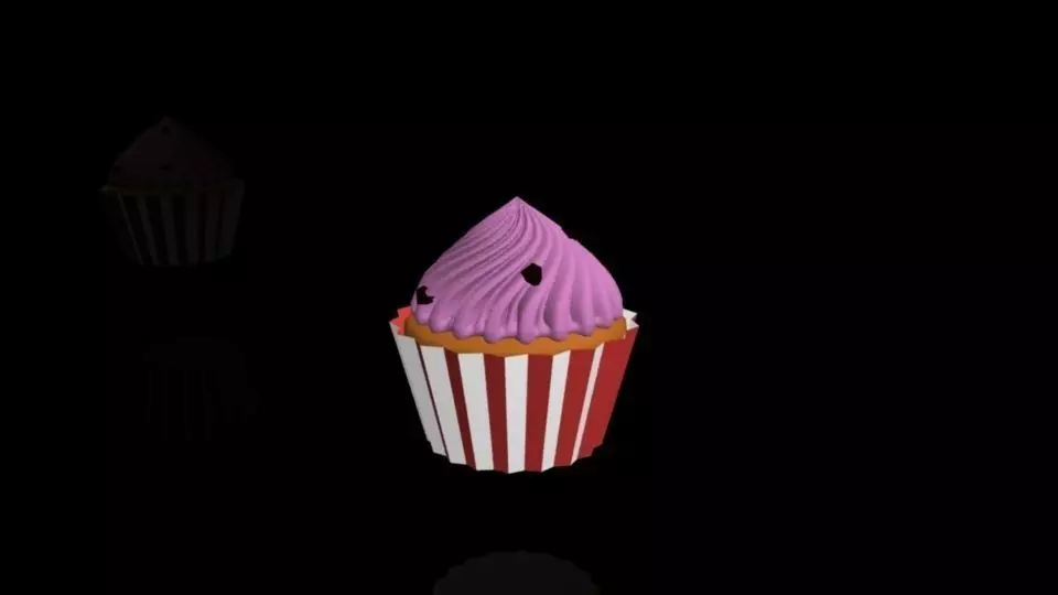 Muffin cupcake 3D model_0