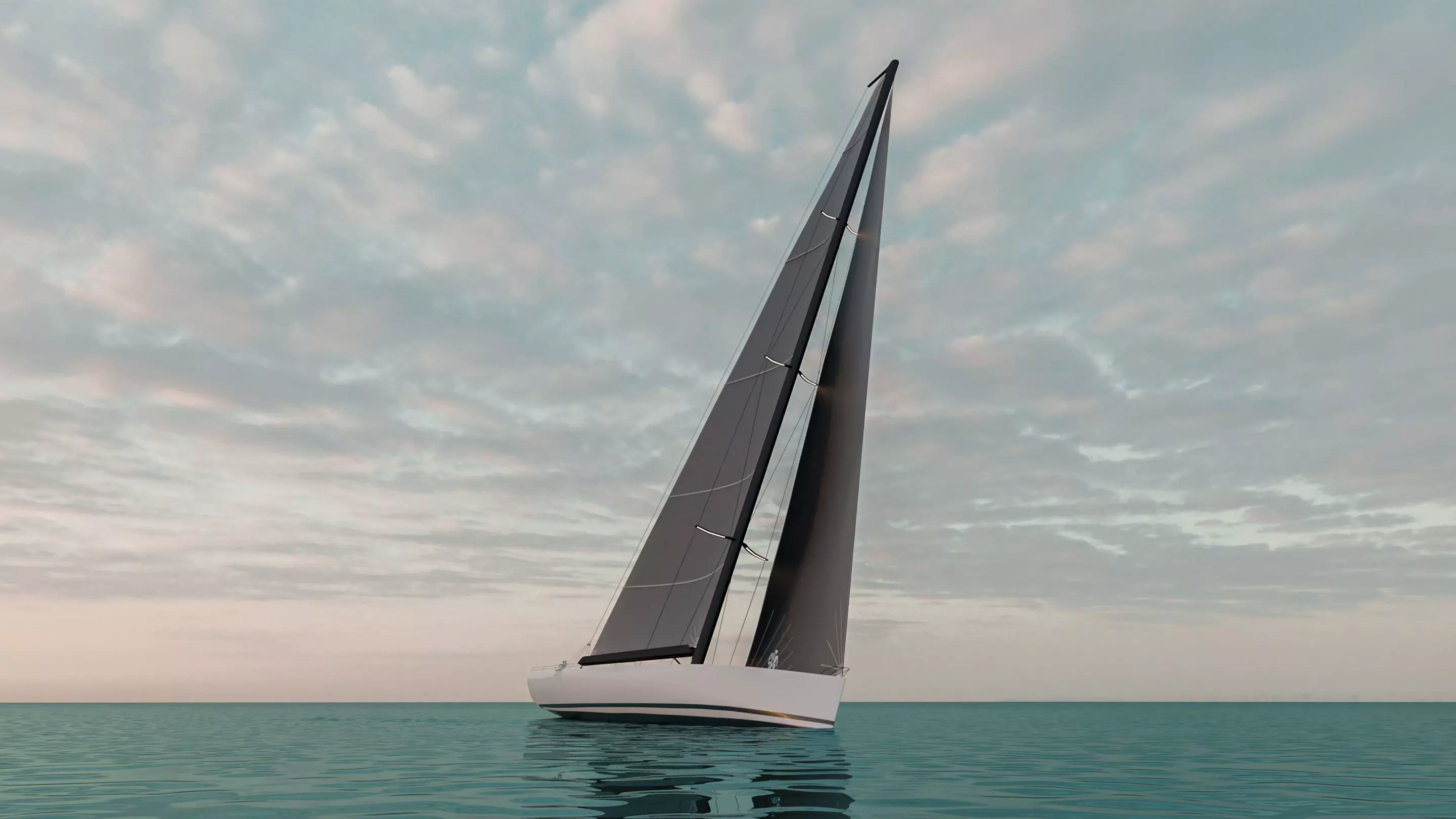 Racing yacht -Sea Star- 3D model