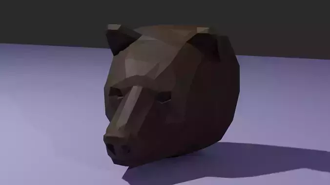 Low Poly - Bear Head