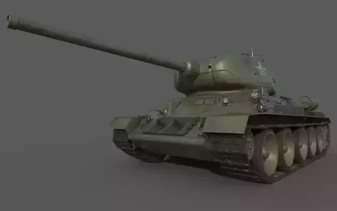 Tank T-34-85 1944 3D model