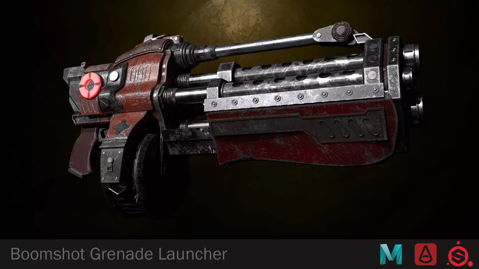 Modified Boomshot Grenade Launcher 3D model